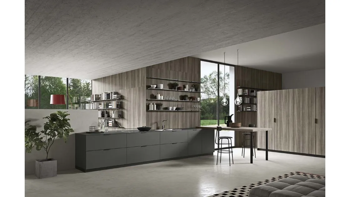 Cucina Moderna con penisola Spring Pro 02 in laminato di Dibiesse