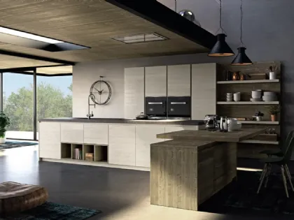 Cucina Moderna con penisola Piana DM0656 di Imab